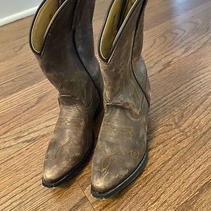 Kids 12.5 leather cowboy boots